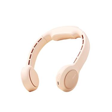 Imagem de WYUYIWH Ventilador de pescoço, ventilador pessoal sem lâmina, ventilador portátil recarregável por USB de 4500 mAh, velocidades 3+1, fluxo de ar atualizado e ultra-silencioso, suporte de pescoço à