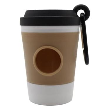 Imagem de ShengQuanHao Porta-sacos Portátil para Fezes de Cachorro, Versátil para Donos de Animais de Estimação, Acessório Leve E Compacto (8 X 5 Cm) com Gancho Mosquetão, Tampa preta