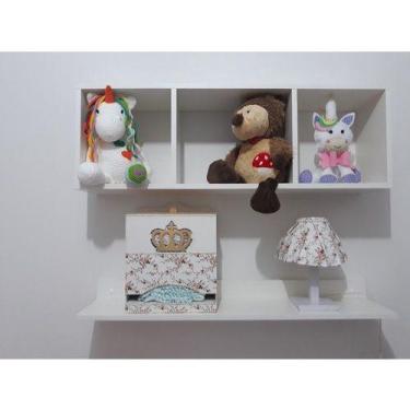 Imagem de Nicho Com Prateleira Para Quarto De Bebê 60x20x15cm Mdf 15mm - B&D Art