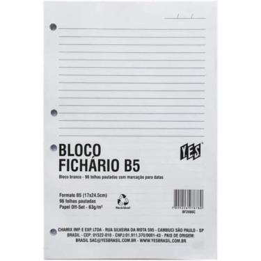 Imagem de Bloco para fichário Yes college B5 com 96 folhas