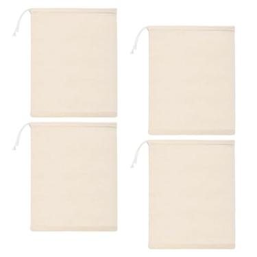 Imagem de Saco de pano de queijo de 4 peças para coar, sacos de gaze reutilizáveis, coador de iogurte, saco de leite de nozes - fácil de limpar, 30,5 x 40,6 cm