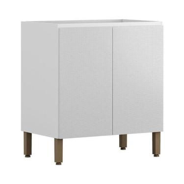 Imagem de Balcão 2 Portas 80 Cm Art 6005 Branco ártico – Kits Paraná