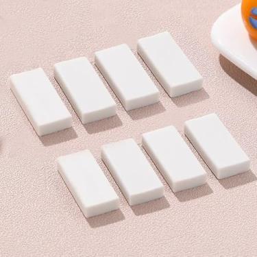 Imagem de Borrachas brancas grandes, pacote com 8 borrachas de lápis para correção limpa