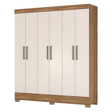 Imagem de Guarda Roupa Casal Verso 6 Portas Amêndola Off White - Demóbile Amêndola Off White