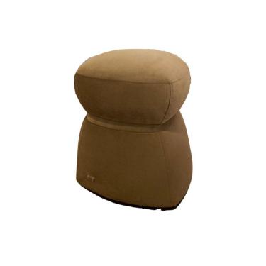 Imagem de Puff El Monty Com Base Perfilada Em Mdf Laminado Veludo Marrom Pier