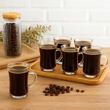 Imagem de Jogo 6 Caneca Vidro Café Nespresso Dolce Gusto 150ml