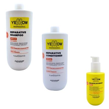 Imagem de Shampoo Condicionador 1 Litro Sérum 150ml Yellow Reparative 
