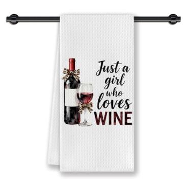 Imagem de CosxHabitat Coquette Toalha de prato de vinho com laço de leopardo, bebedores, presentes para mulheres, presentes para amantes de álcool, toalhas de chá decorativas de mão para carrinho de bar de