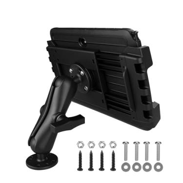 Imagem de Velpaw Suporte de tablet resistente para caminhão, base de perfuração de alumínio, compatível com tablet Galaxy Tab Active, iPad, suporte industrial para iPad, parede, caminhão, armazém, painel, barco