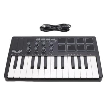 Imagem de Eujgoov Controlador MIDI Portátil de 25 Teclas Bluetooth USB 8 Botões Semi-ponderados Com Software de Produção Preto para Produção Musical