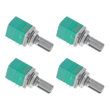Imagem de Create idea 4 potenciômetros lineares de giro único de 8 pinos com interruptor de filme de carbono duplo B50K 6 mm RV097NS para amplificador de equipamento de áudio