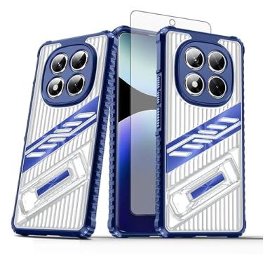 Imagem de Asuwish Capa de celular para Xiaomi Redmi Note 14 Pro 5G/14Pro 4G/Note14 Pro Plus/Poco X7 Capa de celular com protetor de tela de vidro temperado e suporte rígido à prova de choque acessórios 14Pro+