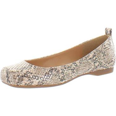 Imagem de Jessica Simpson Sapatilha feminina Mickella com bico quadrado, Cobra dourada, 5