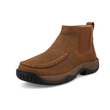 Imagem de Twisted X Bota de trabalho feminina Chelsea de 10 cm, biqueira moc com stretch celular, Pecan, 34