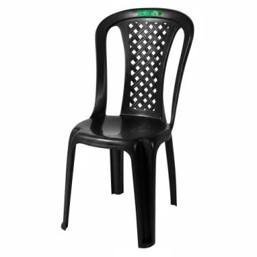 Imagem de Cadeira de Plástico Topplast Valentina Premium Sem Braço, PRETO