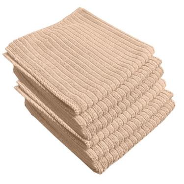 Imagem de Kit 6 Pano Copa Pia Cozinha Microfibra Absorve 30x30 Pra Vr - Idealiza