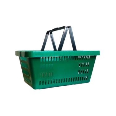 Imagem de Kit 3 Cesta de Mercado Compra Supermercado Cestinha Conveniência e Lojas, Organizadora Multiuso Reforçadas Grande(Verde)