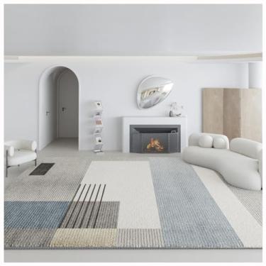 Imagem de SPXMQSS Tapetes de sala de estar, tapete grosso para sala de estar, grande, macio, antiderrapante, resistente ao desgaste, para quarto, sala de estar, sala de jantar, escritório, escritório, cinza
