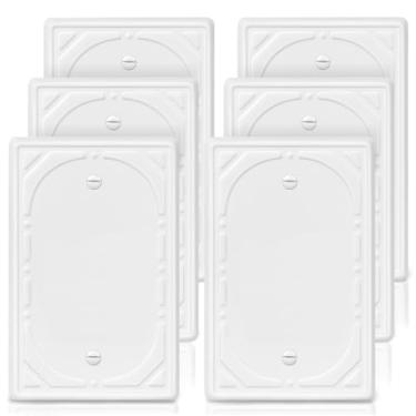 Imagem de Placas decorativas para interruptores de luz em branco, material de metal, placas de parede de 1 grupo para interruptor de luz em branco, capa de placa de interruptor em branco único - estilo retrô