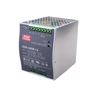 Imagem de Mean Well 480W Fonte De AlimentaçãO Modular Completa Tipo Trilho Din Conversor Dc-Dc Para LaboratóRio De Computador De Bancada 12V 33.4A (DDR-480B-12 12V/33A/400W/DIN Rail Power)