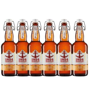 Imagem de Kit 6 Cerveja Artesenal Imigração 1824 Pilsen 500ml