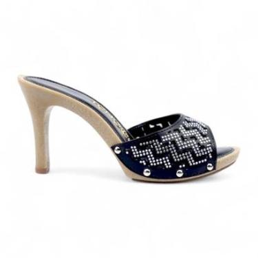 Imagem de Tamanco Tchocco Salto Alto Detalhe Hotfix Cristal-Feminino