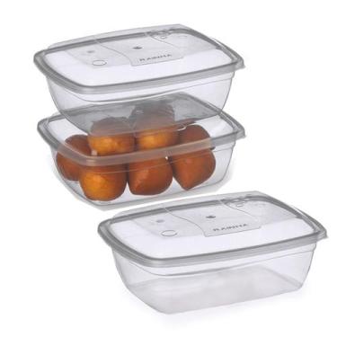 Imagem de Conjunto Com 3Potes Plásticos 700ml Multiuso  - Rainha