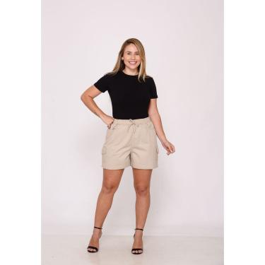 Imagem de Shorts Cargo Feminino Bege Ref 7947