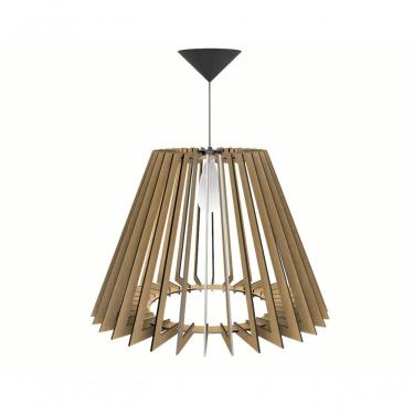 Imagem de Luminária Teto Tipo Pendente Eldorado Mdf - Completa - Cor:preta