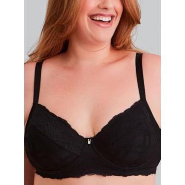 Imagem de Sutiã Sustentação Nayane SP 08 0004 Plus Size Renda e Microfibra T. 48