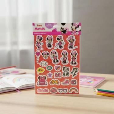 Imagem de 8 Folhas Adesivo Figurinha Personagens Infantil Disney Volta as Aulas 