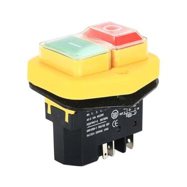 Imagem de Interruptor de botão à prova d'água YCZ3-A Dispositivo de travamento automático DZ04 DZ05 DZ-6 Botão de interruptor eletromagnético parada de emergência trifásica (vermelho)