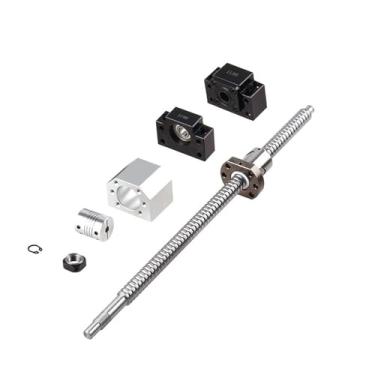 Imagem de Conjunto SFU1605: Parafuso de esfera RM1605 usinado com extremidade C7 + porca esférica 1605 + caixa de porca + suporte de extremidade BK/BF12 + acoplador para peças CNC (SFU1605-250mm)