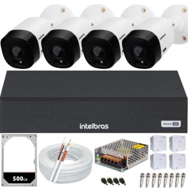 Imagem de Kit 4 Camera de Segurança Intelbras Alta Resolução 1120 Vhl Hd+4 Caixa