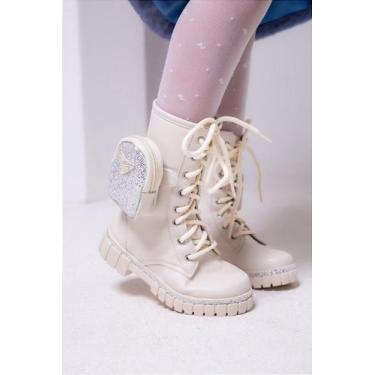 Imagem de Bota Coturno Nilqi Malu Bolsinha Cano Alto Off - Conforto e Estilo, Be