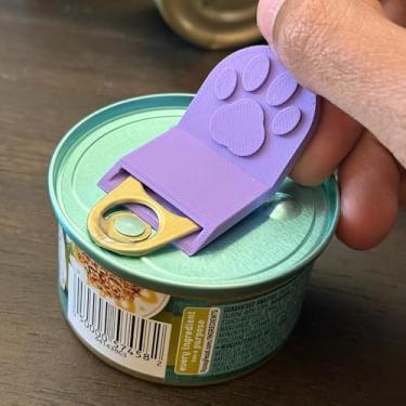 Imagem de Abridor de lata de animais de estimação para mulheres com manicures – grande, abridor de lata de comida para cães e gatos com design antiderrapante, ferramenta de cozinha adequada para unhas para