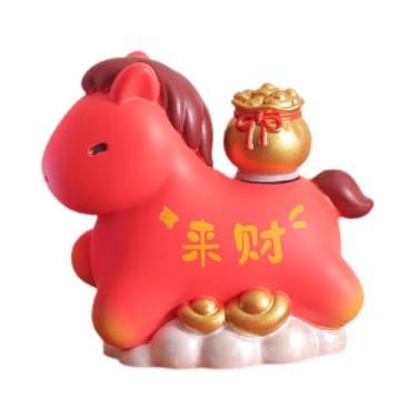 Imagem de FLCPJGV Escultura Decorativa de Cavalo para Mesa Ou Lareira, Feita de Resina. Estatueta de Animal para Lareira Ou Pátio, H, Tamanho real