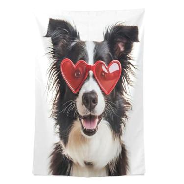 Imagem de STAYTOP Tapeçaria de parede de cachorro fofo para decoração de casa, decoração de dormitório, sala de estar, quarto, tapete de parede (90 × 60 pol)