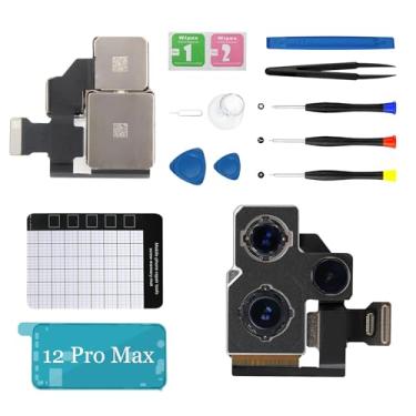 Imagem de Substituição para iPhone 12 Pro Max câmera traseira principal traseira A2342 A2410 A2412 A2411 Módulo OEM 12MP com ferramentas de reparo