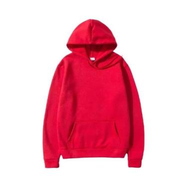 Imagem de Moletons Unissex Com Capuz E Bolso Em Cores Sólidas Para Esportes E La