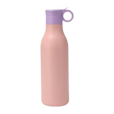 Imagem de ＫＬＫＣＭＳ Garrafa Térmica Isolada a Vácuo em aço Inoxidável, 550ml, Ideal para Esportes e Viagens, Rosa