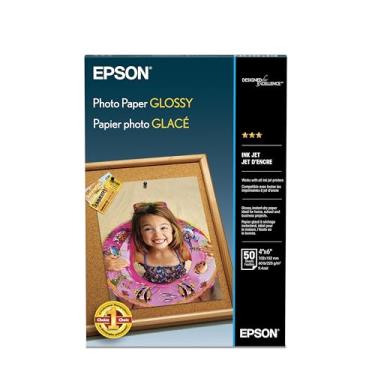 Imagem de Epson Papel fotográfico brilhante, 10 x 15 cm, 50 folhas (S041809)