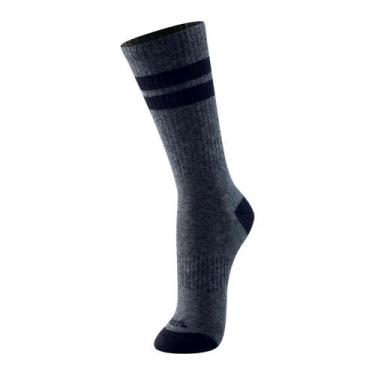Imagem de Meia Casual Cano Longo Mash Masculina Algodão, Cinza mescla escuro