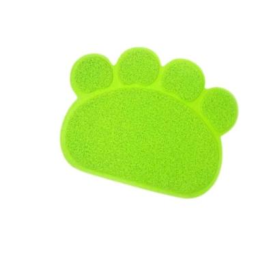 Imagem de Tapete Pet Capacho Patinha Para Comedouro Racao Caes Gatos (Verde)