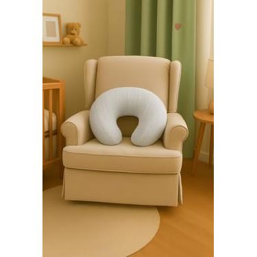 Imagem de Almofada de Amamentação Tricot Baby com Zíper – Anatômica em U, Hipoalergênica, Fibra Siliconada, Conforto para Mãe e Bebê Cinza