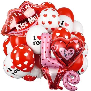 Imagem de Balões de Dia dos Namorados, Balão de Coração, Balão de Dia dos Namorados para Artigos de Decoração de Festa de Aniversário de Casamento (Valentines-01)