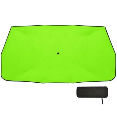 Imagem de Guarda-sol verde amarelo para para-brisa de carro cobertura completa pára-brisa 147.3 cm x 75.4 cm