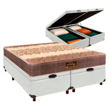 Imagem de Cama Box Bau + Colchão Queen D26 Ortophedic Sankonfort