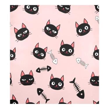Imagem de CEBUGI Capa de ímã de máquina de lavar louça esqueletos de gato preto decorativas capas de porta de lava-louças 58 x 66 cm decalque de painel de geladeira para decoração de cozinha doméstica