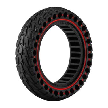 Imagem de UGPLM Pneus maciços para scooters, fáceis de instalar, de borracha, alto desempenho, para substituição em scooters elétricas G30 e G30D, Vermelho